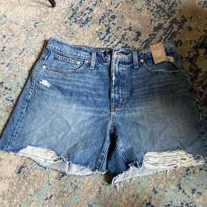 NWT relaxed mid-length denim shorts